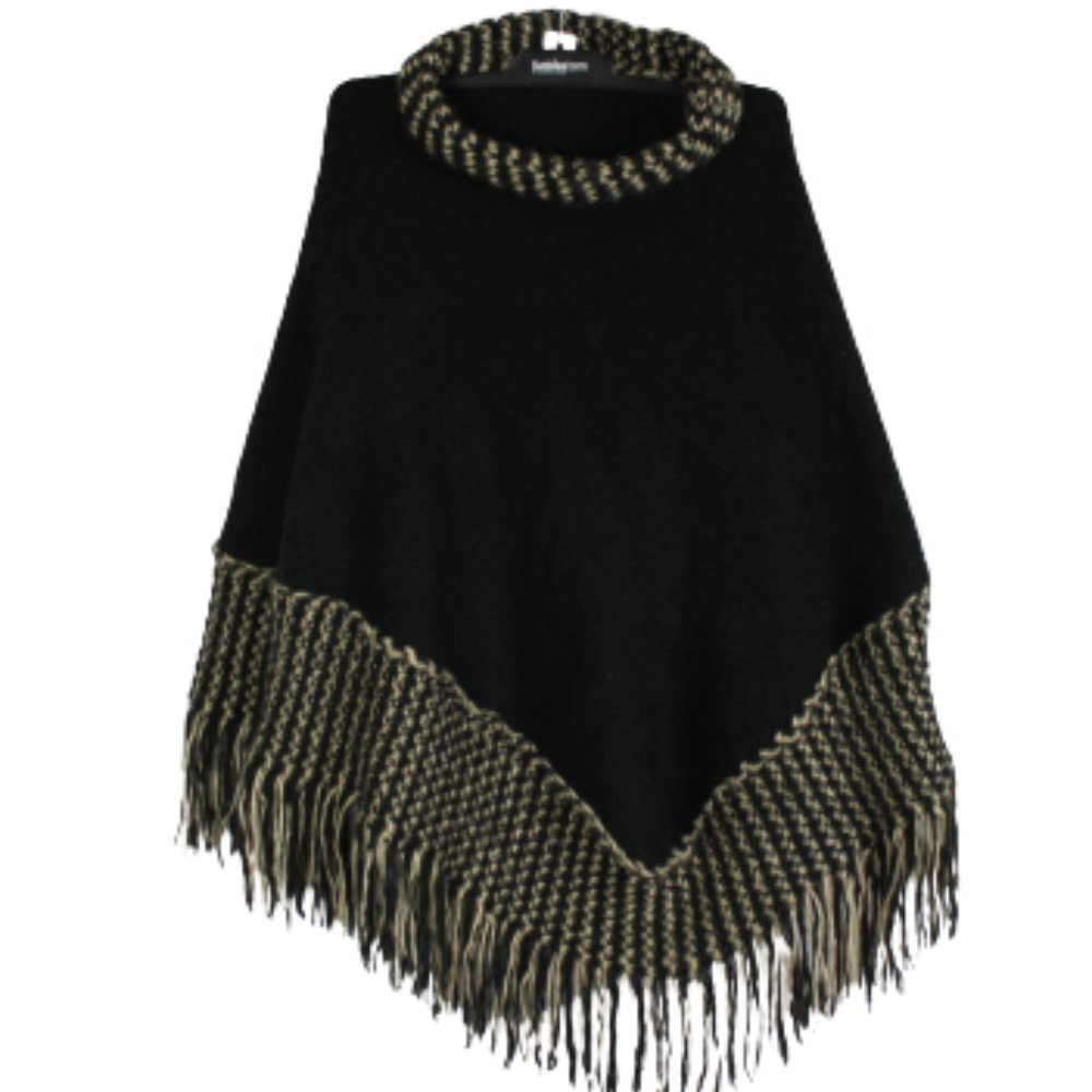 Scowl Neck Poncho